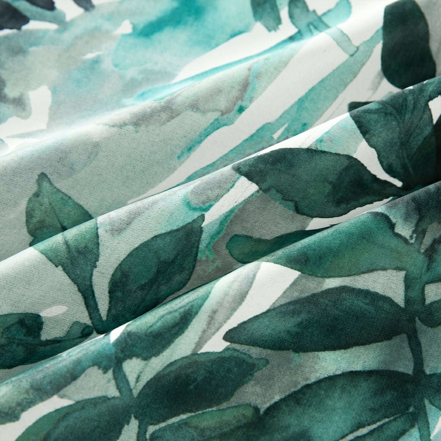 Custom-Made Vintage Leaf Print Room Darkening Curtains