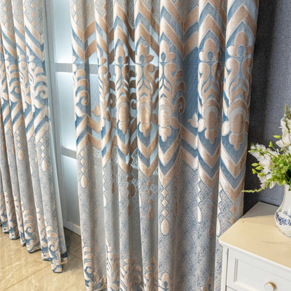 Custom-Made Jacquard Damask Sheer Curtains
