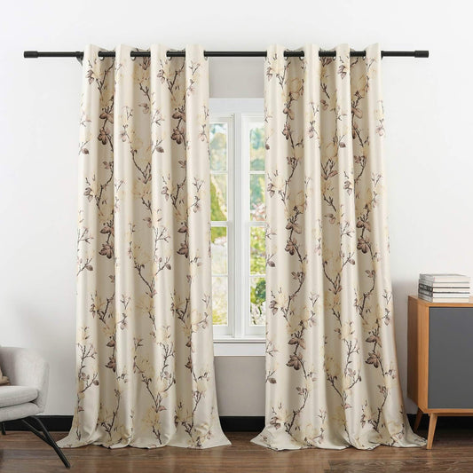 Custom-Made Country Floral Print Room Darkening Curtains