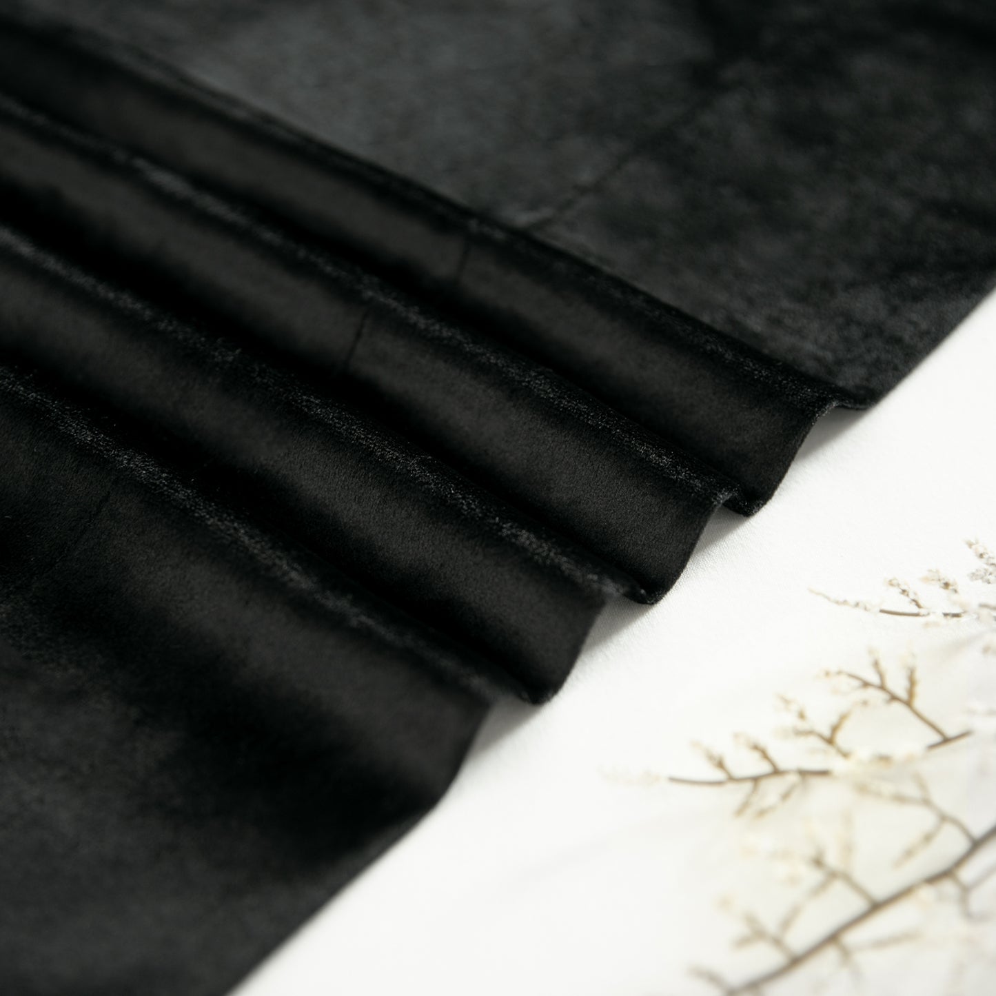 Custom-Made Solid Velvet Room Darkening Curtains