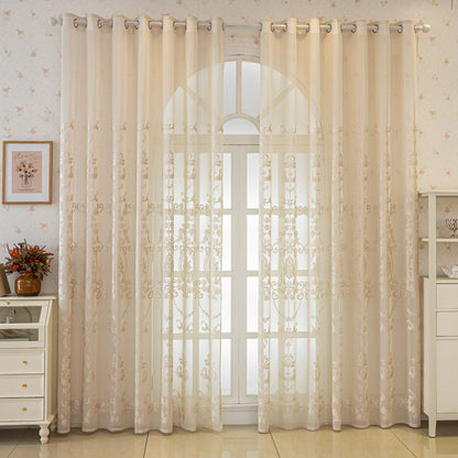 Custom-Made Vintage Jacquard Sheer Curtains