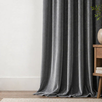 Custom-Made Solid Velvet Room Darkening Curtains