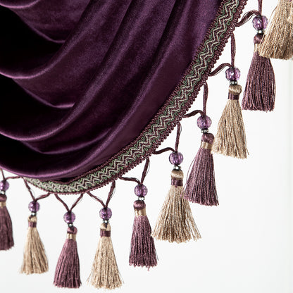 Custom-Made Solid Velvet Waterfall Valance