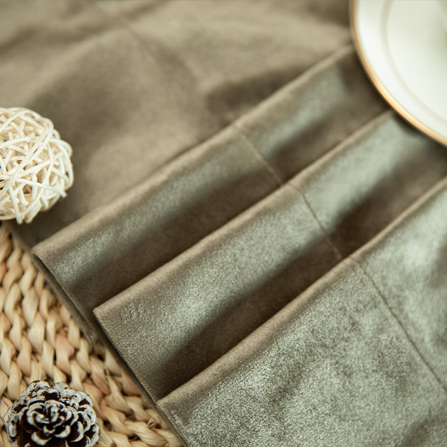 Custom-Made Solid Velvet Room Darkening Curtains