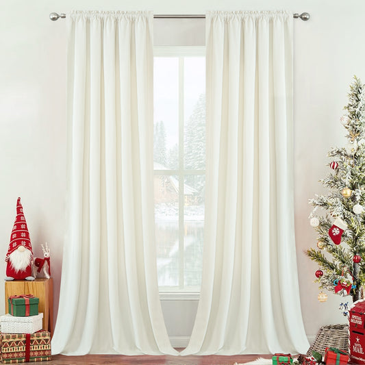 Custom-Made Solid Velvet Room Darkening Curtains