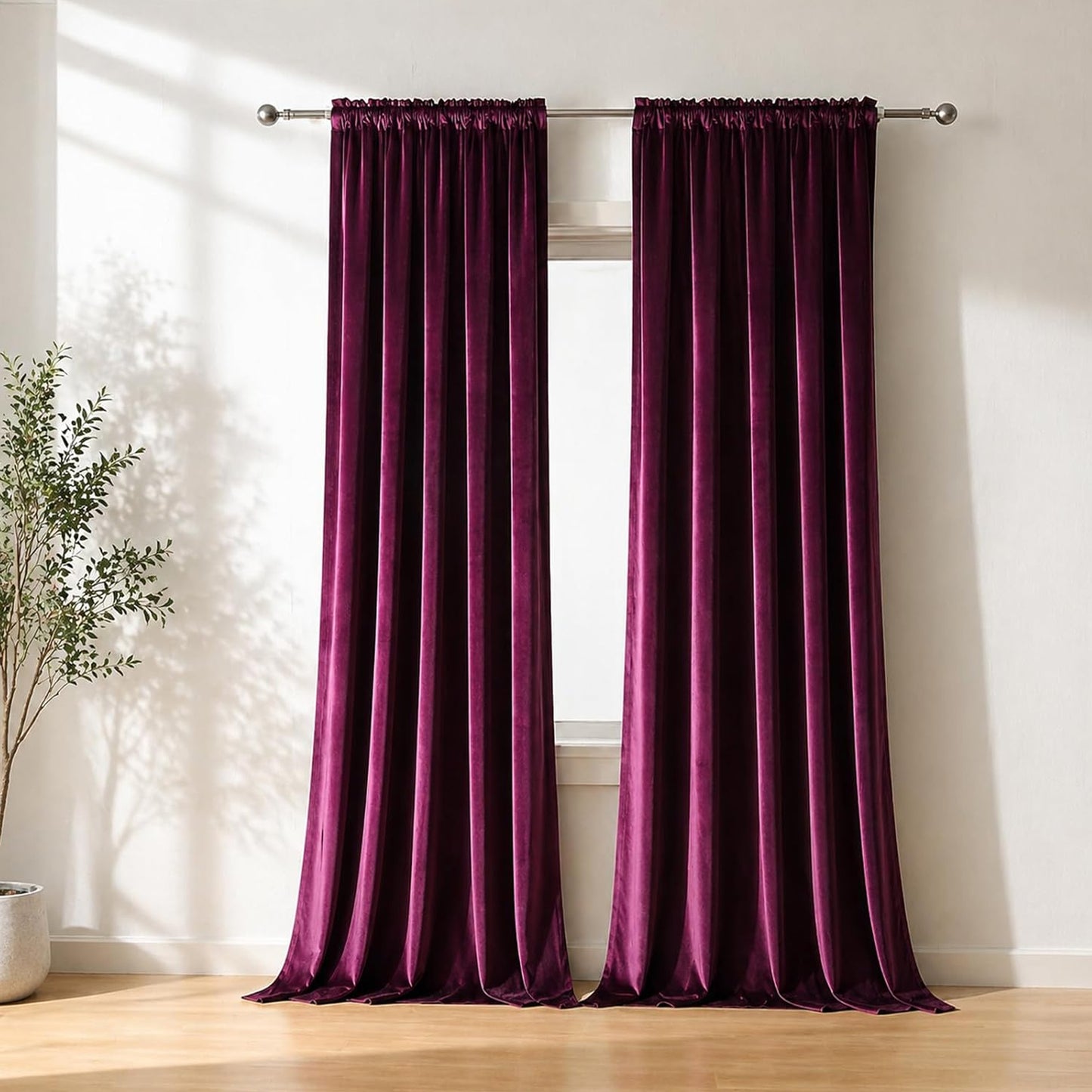 Custom-Made Solid Velvet Room Darkening Curtains