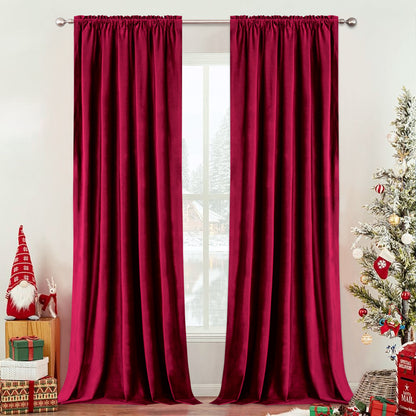 Custom-Made Solid Velvet Room Darkening Curtains