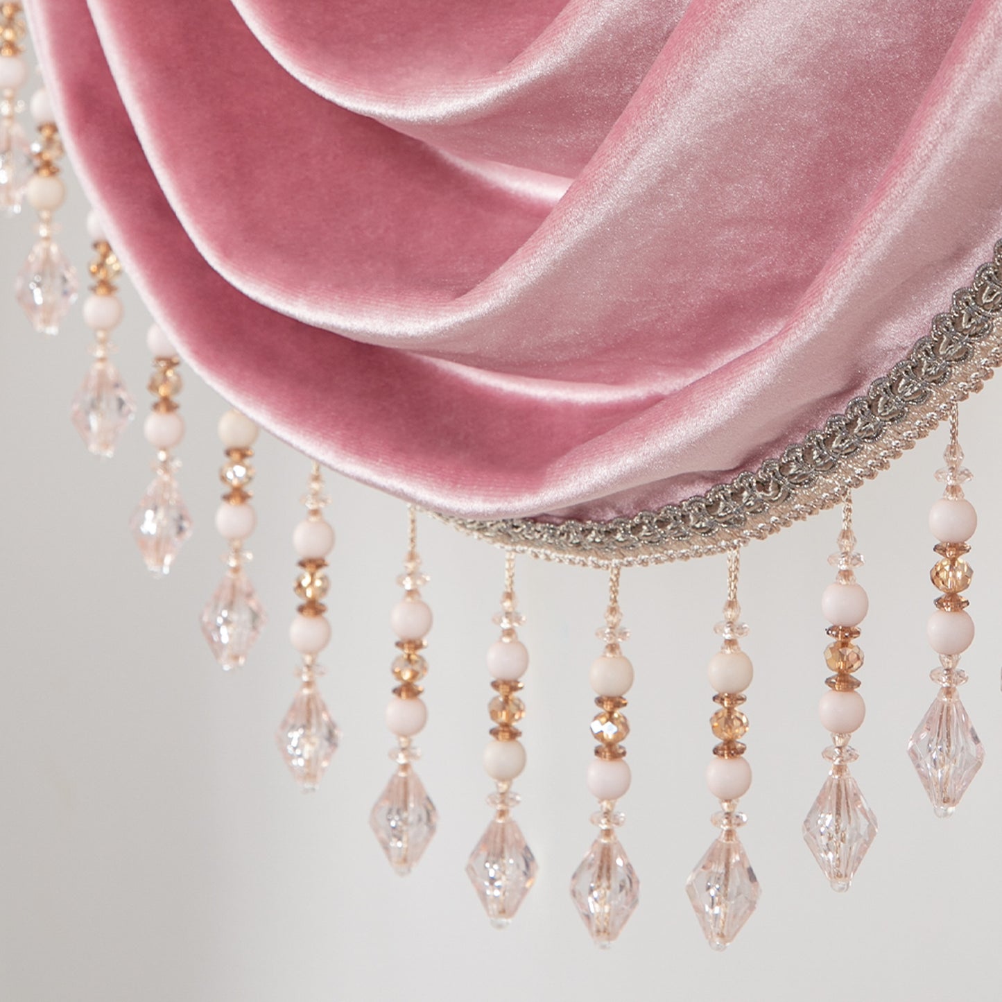 Custom-Made Solid Velvet Waterfall Valance