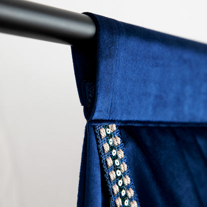 Custom-Made Solid Velvet Waterfall Valance