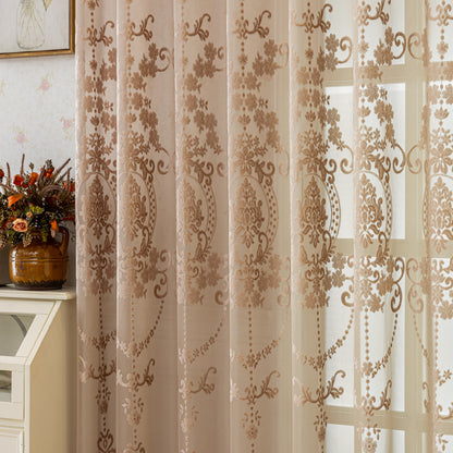 Custom-Made Vintage Jacquard Sheer Curtains