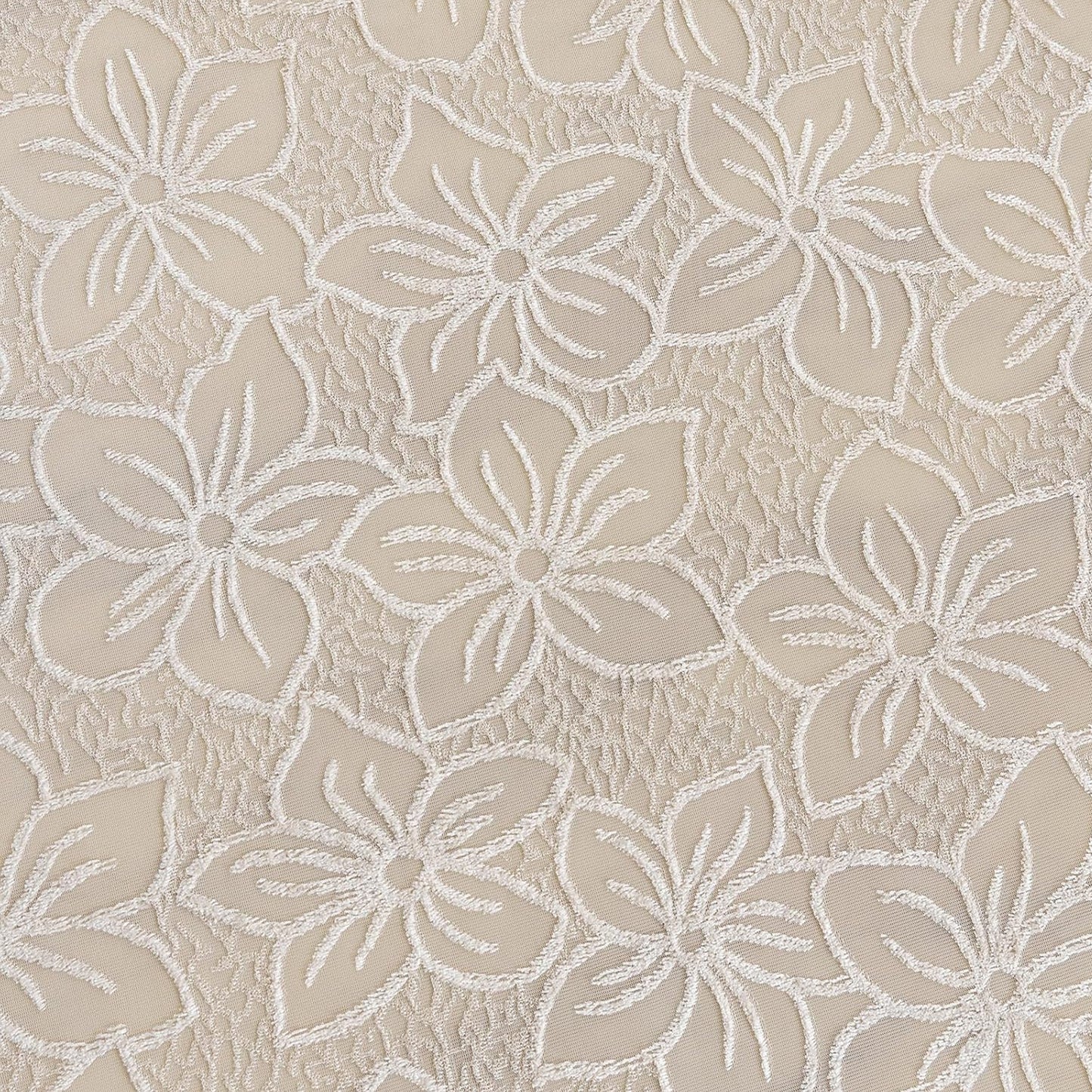 Custom-Made Country Style Floral Jacquard Sheer Curtains