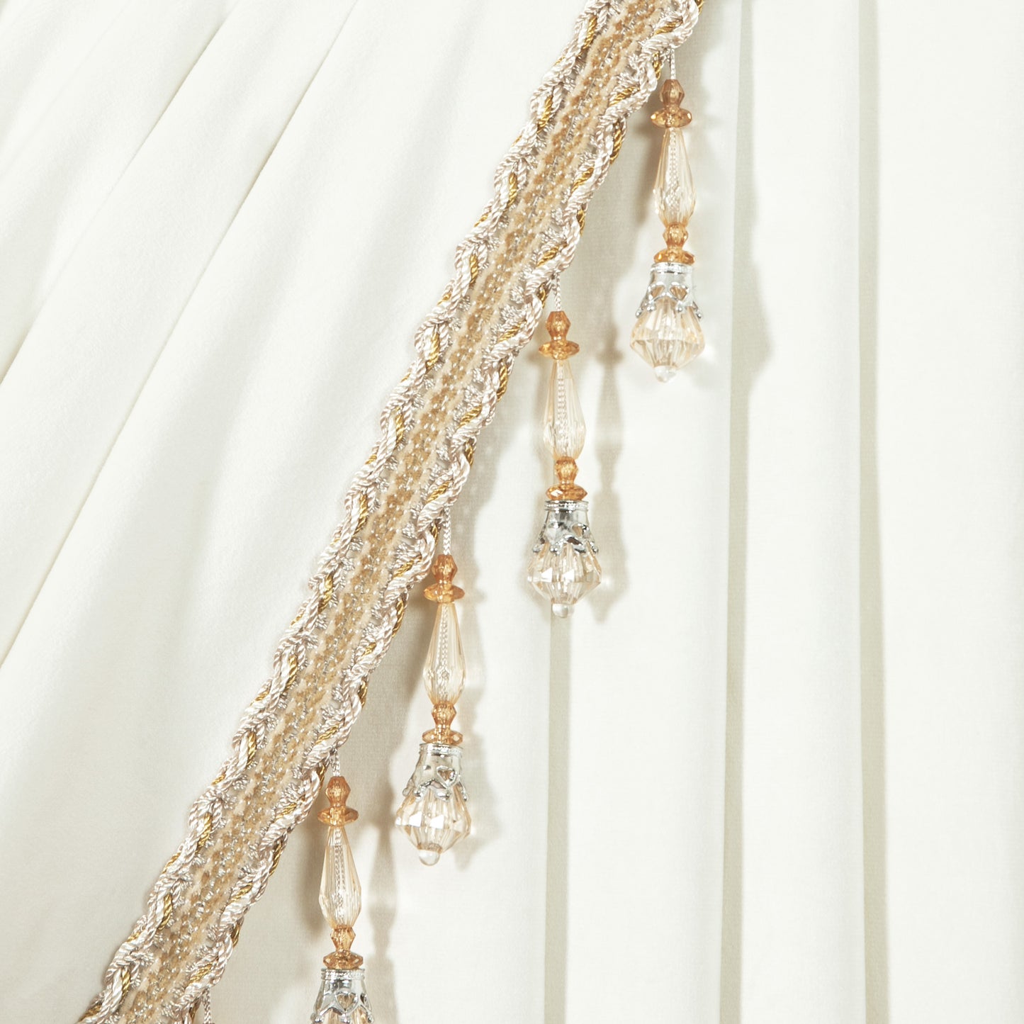 Custom-Made Solid Velvet Waterfall Valance