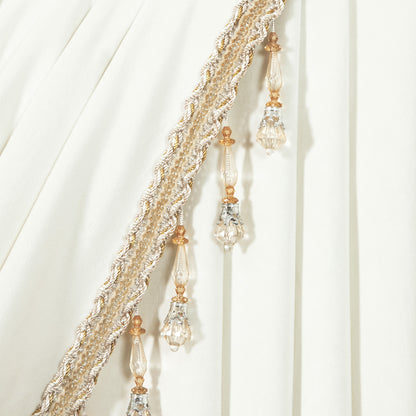 Custom-Made Solid Velvet Waterfall Valance