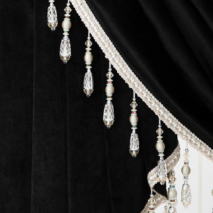 Custom-Made Solid Velvet Waterfall Valance