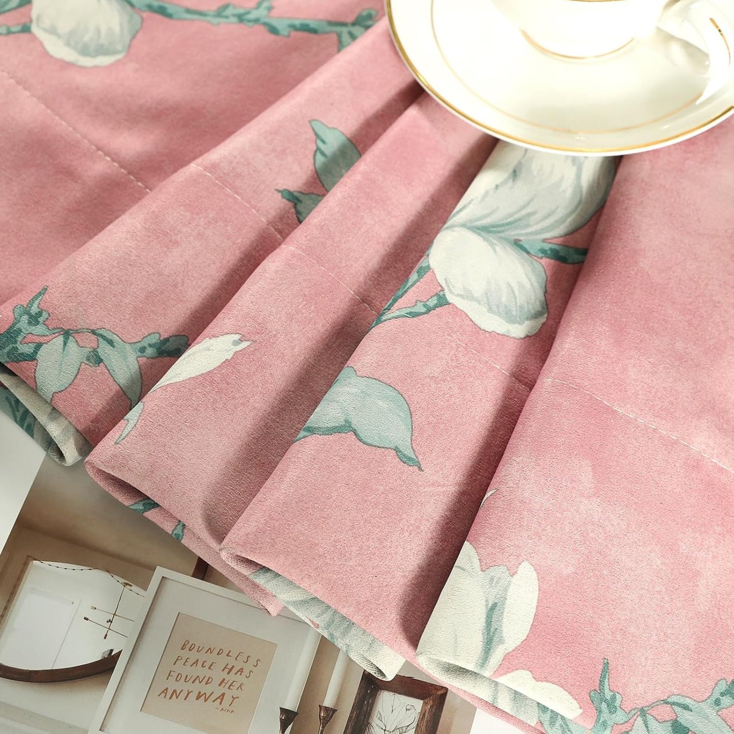 Custom-Made Country Floral Print Room Darkening Curtains