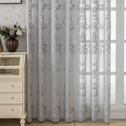 Custom-Made Vintage Jacquard Sheer Curtains
