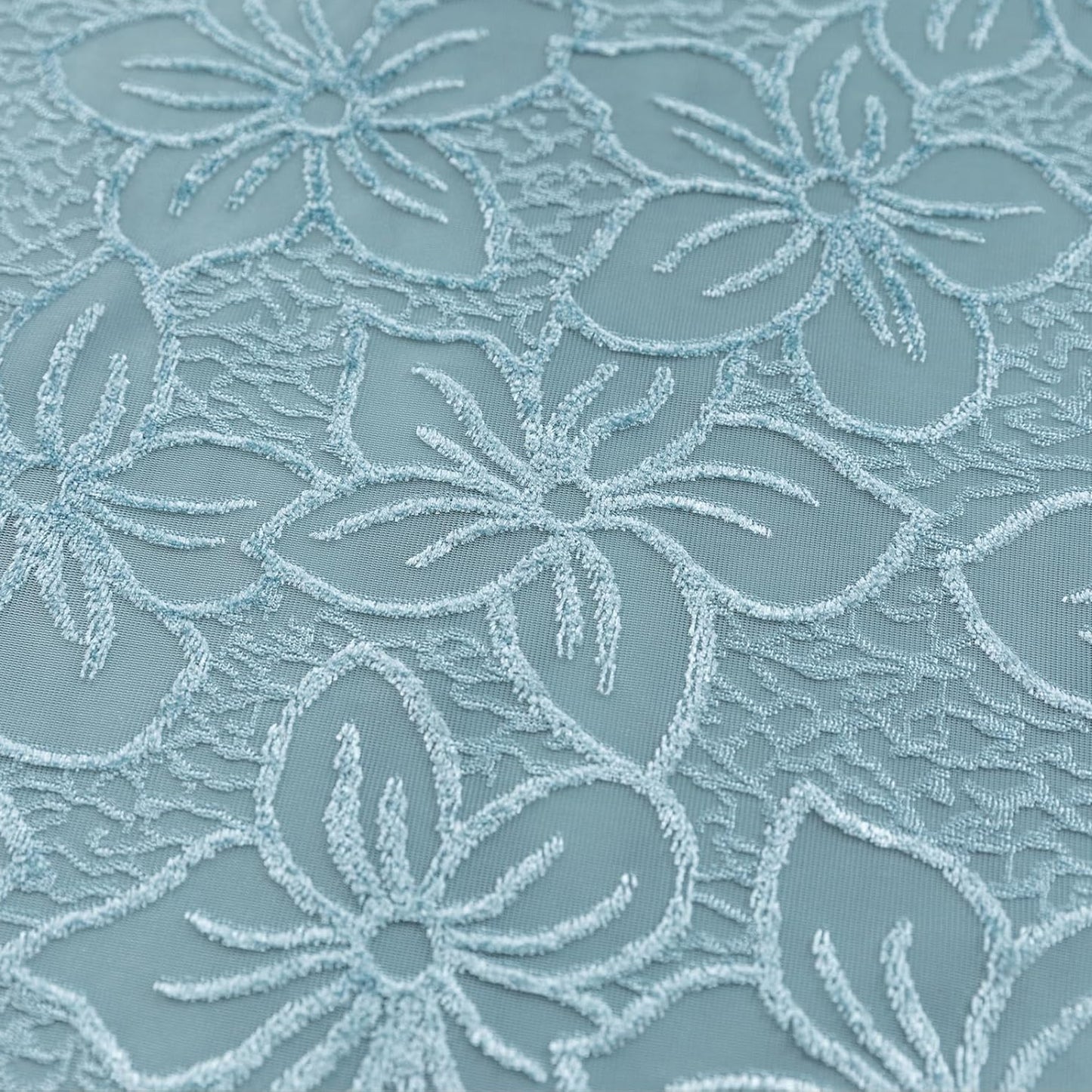 Custom-Made Country Style Floral Jacquard Sheer Curtains