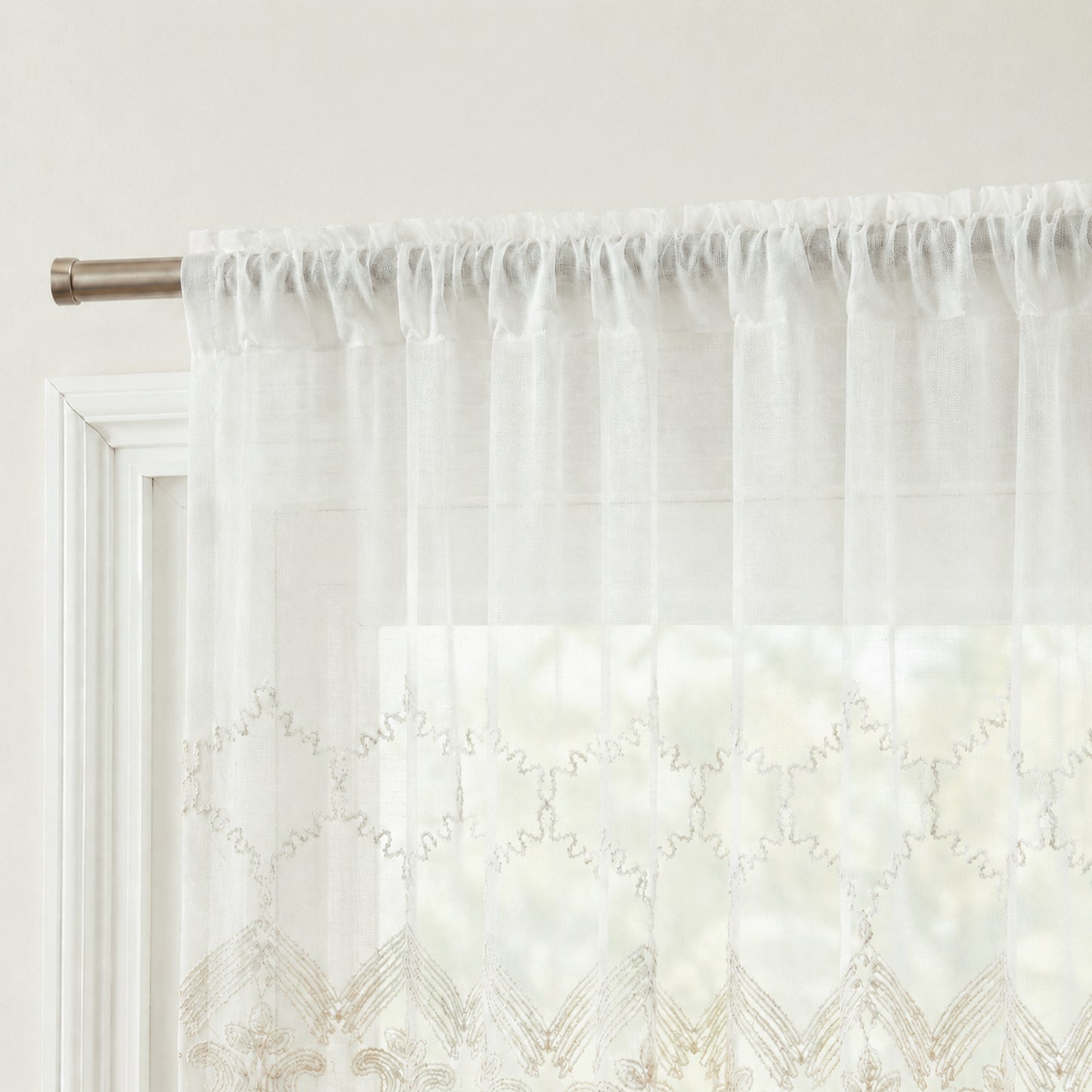 Custom-Made Vintage Light Luxury Embroidered Sheer Curtains