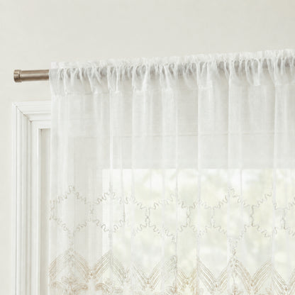 Custom-Made Vintage Light Luxury Embroidered Sheer Curtains