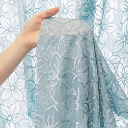 Custom-Made Country Style Floral Jacquard Sheer Curtains