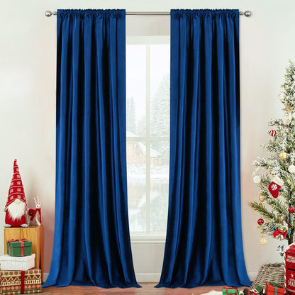Custom-Made Solid Velvet Room Darkening Curtains