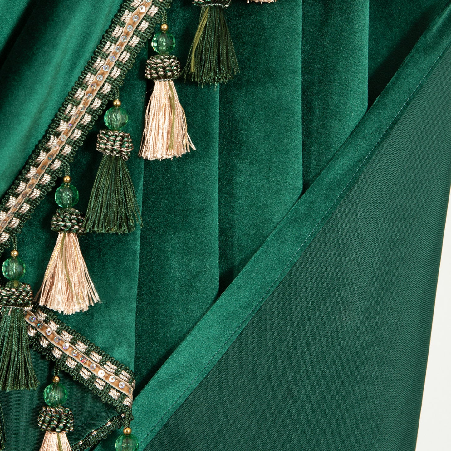 Custom-Made Solid Velvet Waterfall Valance