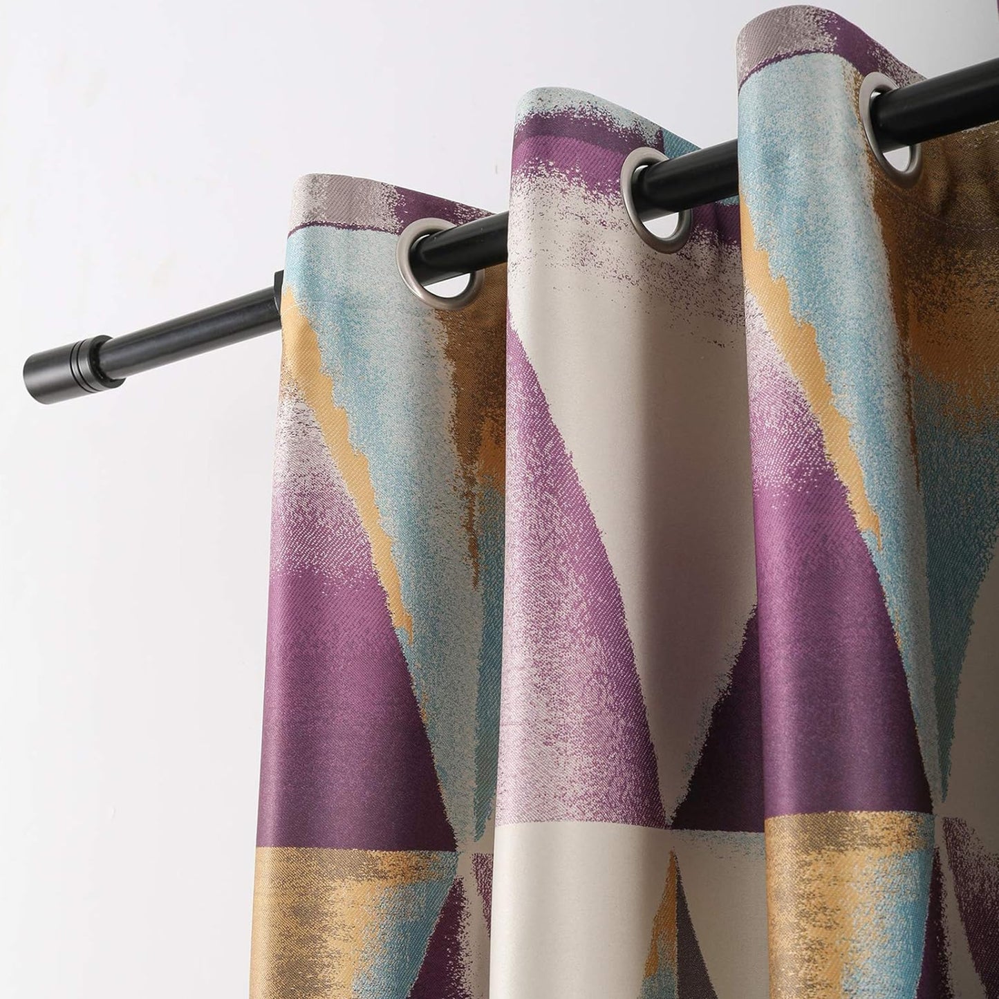 Custom-Made Modern Geometric Print Room Darkening Curtains