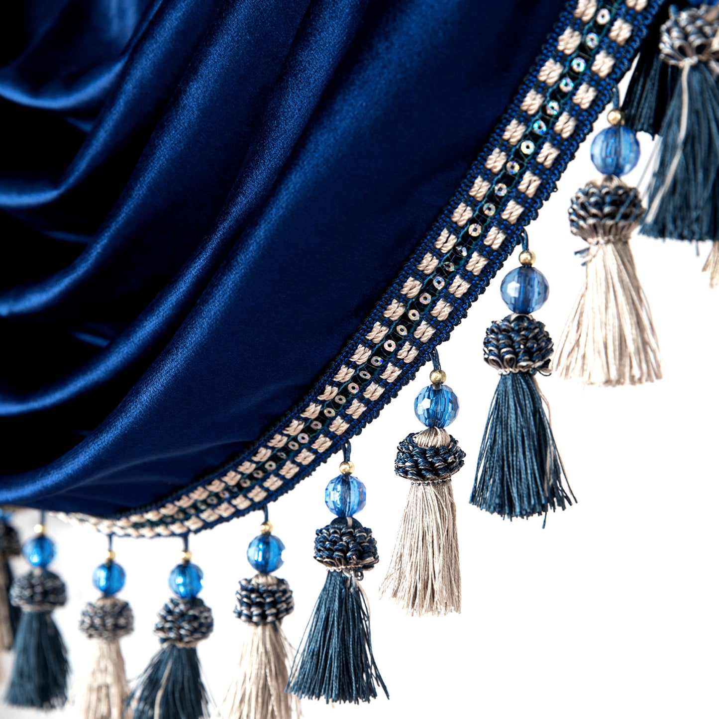 Custom-Made Solid Velvet Waterfall Valance