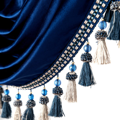 Custom-Made Solid Velvet Waterfall Valance