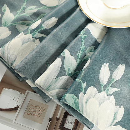 Custom-Made Country Floral Print Room Darkening Curtains