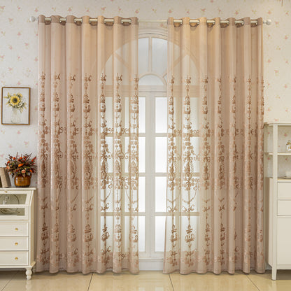 Custom-Made Vintage Jacquard Sheer Curtains