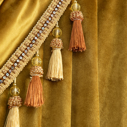 Custom-Made Solid Velvet Waterfall Valance