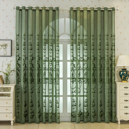 Custom-Made Vintage Jacquard Sheer Curtains