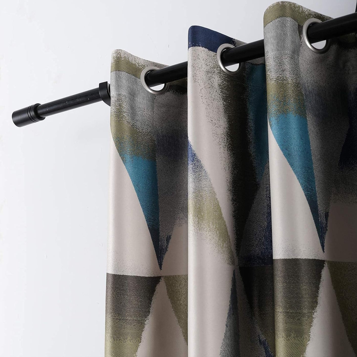 Custom-Made Modern Geometric Print Room Darkening Curtains
