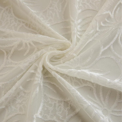 Custom-Made Country Style Floral Jacquard Sheer Curtains