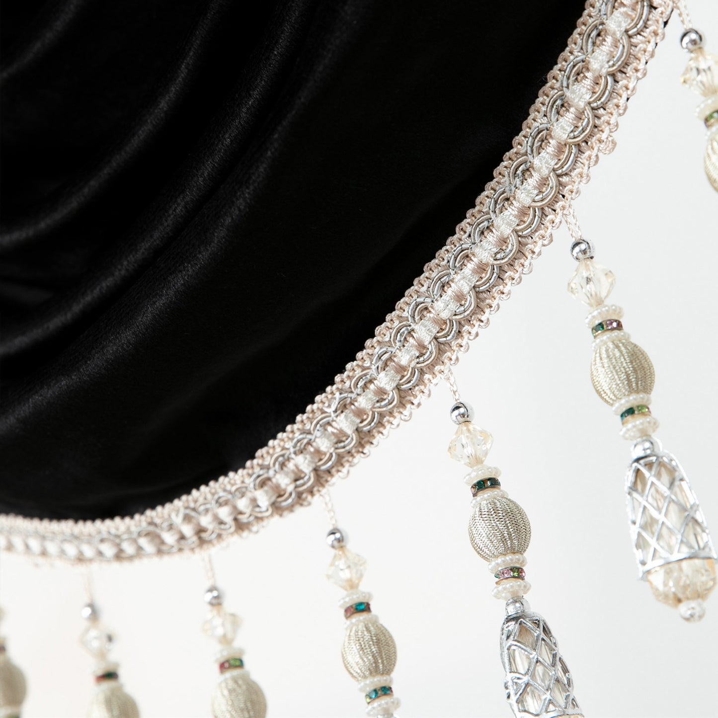 Custom-Made Solid Velvet Waterfall Valance