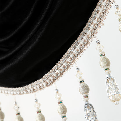 Custom-Made Solid Velvet Waterfall Valance