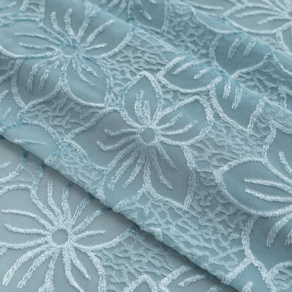 Custom-Made Country Style Floral Jacquard Sheer Curtains