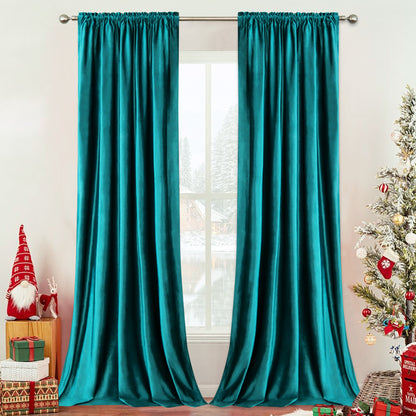 Custom-Made Solid Velvet Room Darkening Curtains