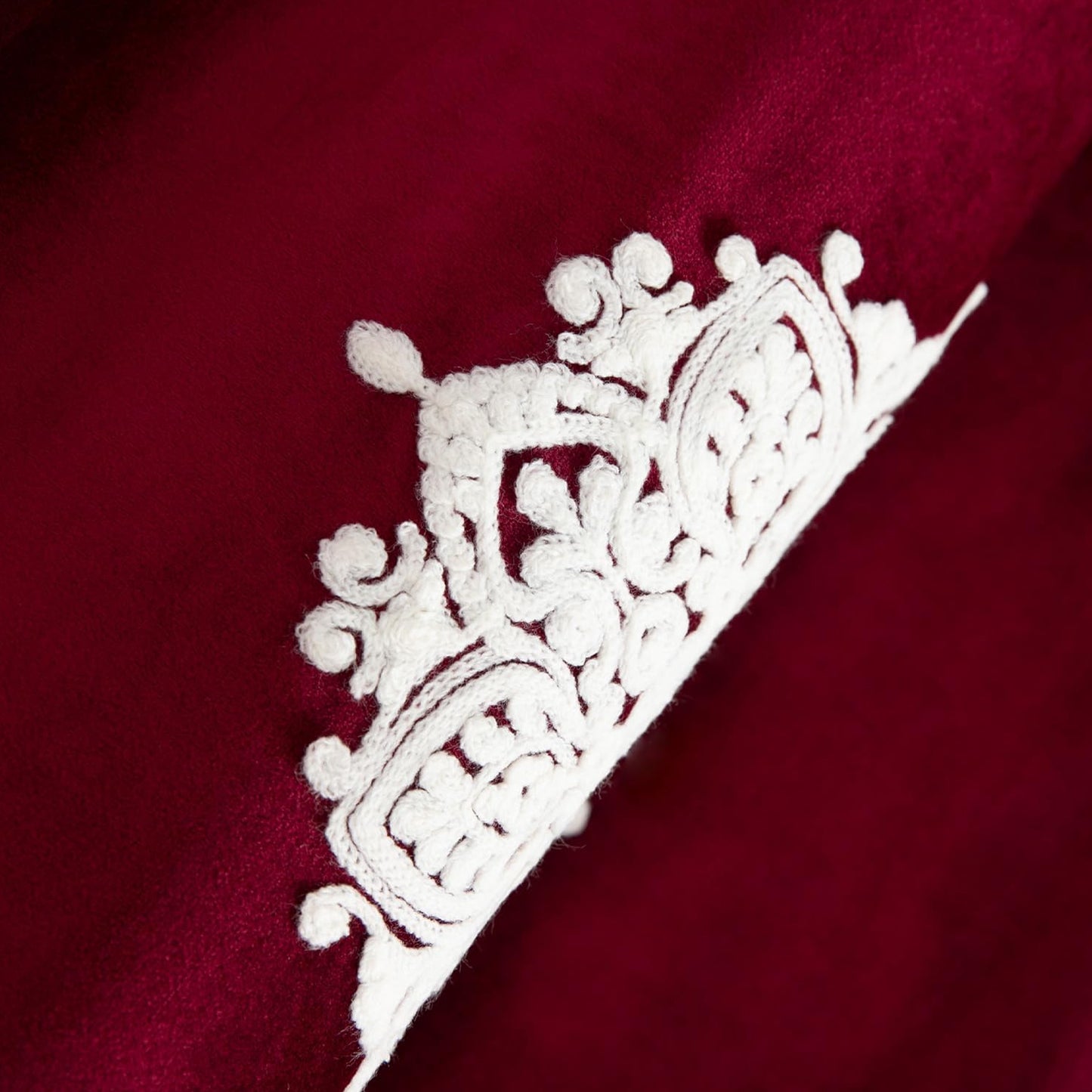 Custom-Made Embroidered Velvet Room Darkening Curtains