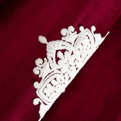 Custom-Made Embroidered Velvet Room Darkening Curtains