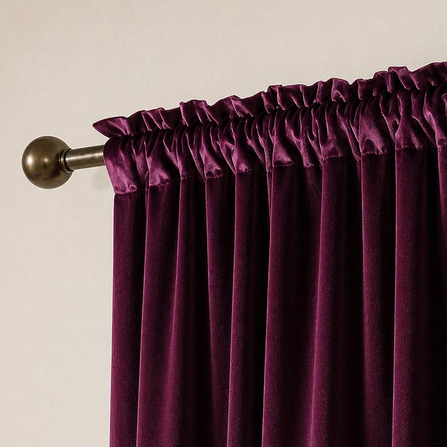 Custom-Made Solid Velvet Room Darkening Curtains
