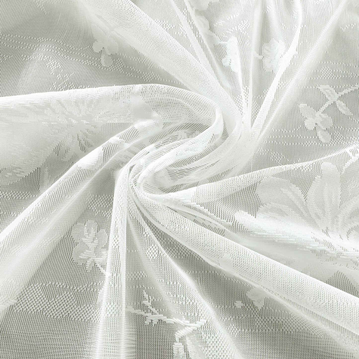 Custom-Made Vintage Floral Embroidered Sheer Curtains