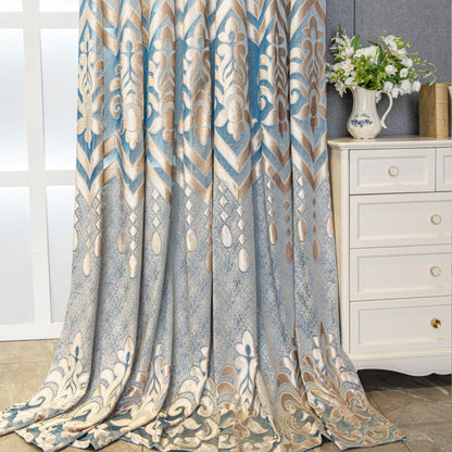 Custom-Made Jacquard Damask Sheer Curtains