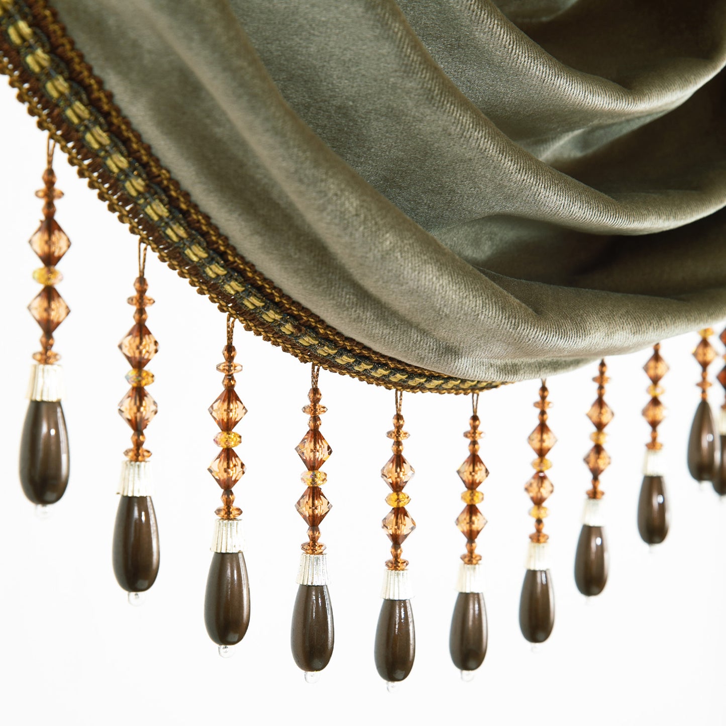 Custom-Made Solid Velvet Waterfall Valance
