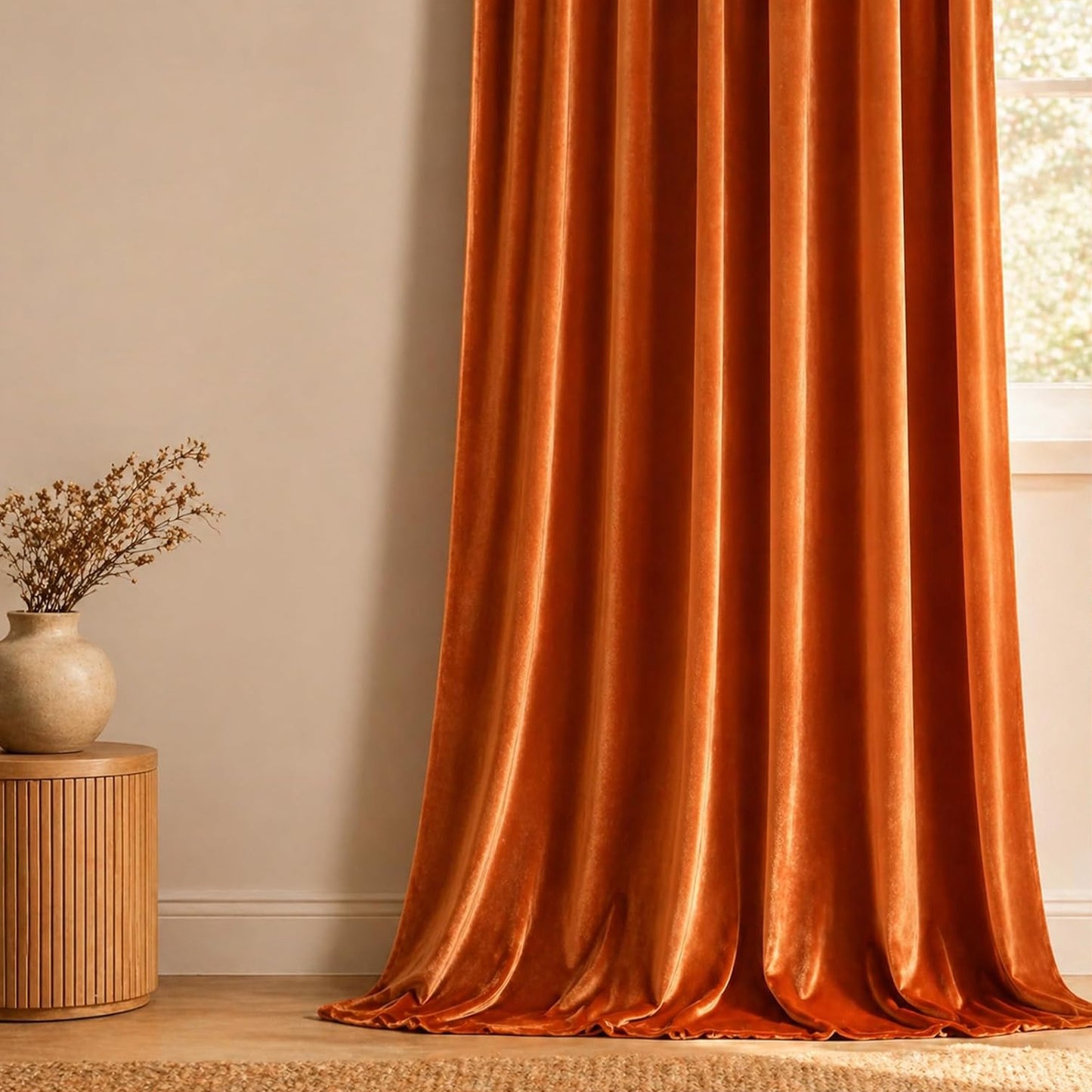 Custom-Made Solid Velvet Room Darkening Curtains