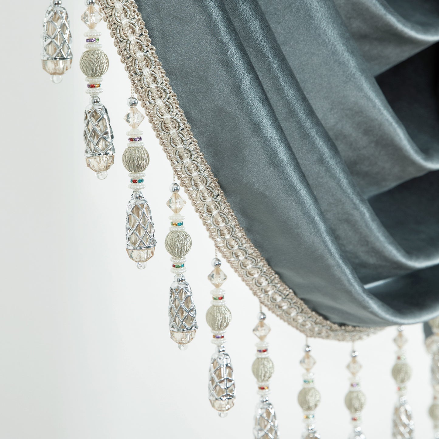 Custom-Made Solid Velvet Waterfall Valance