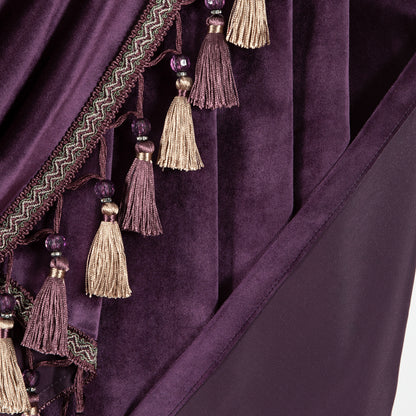 Custom-Made Solid Velvet Waterfall Valance