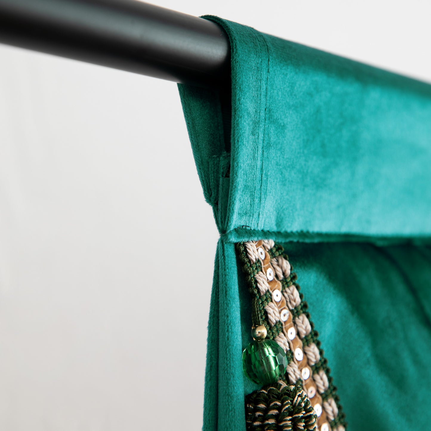 Custom-Made Solid Velvet Waterfall Valance