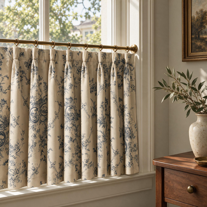 Vintage Floral Cafe Curtains